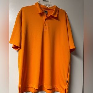Men’s orange, nike collar shirt sleeve golf shirt
